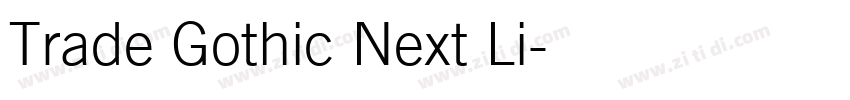 Trade Gothic Next Li字体转换